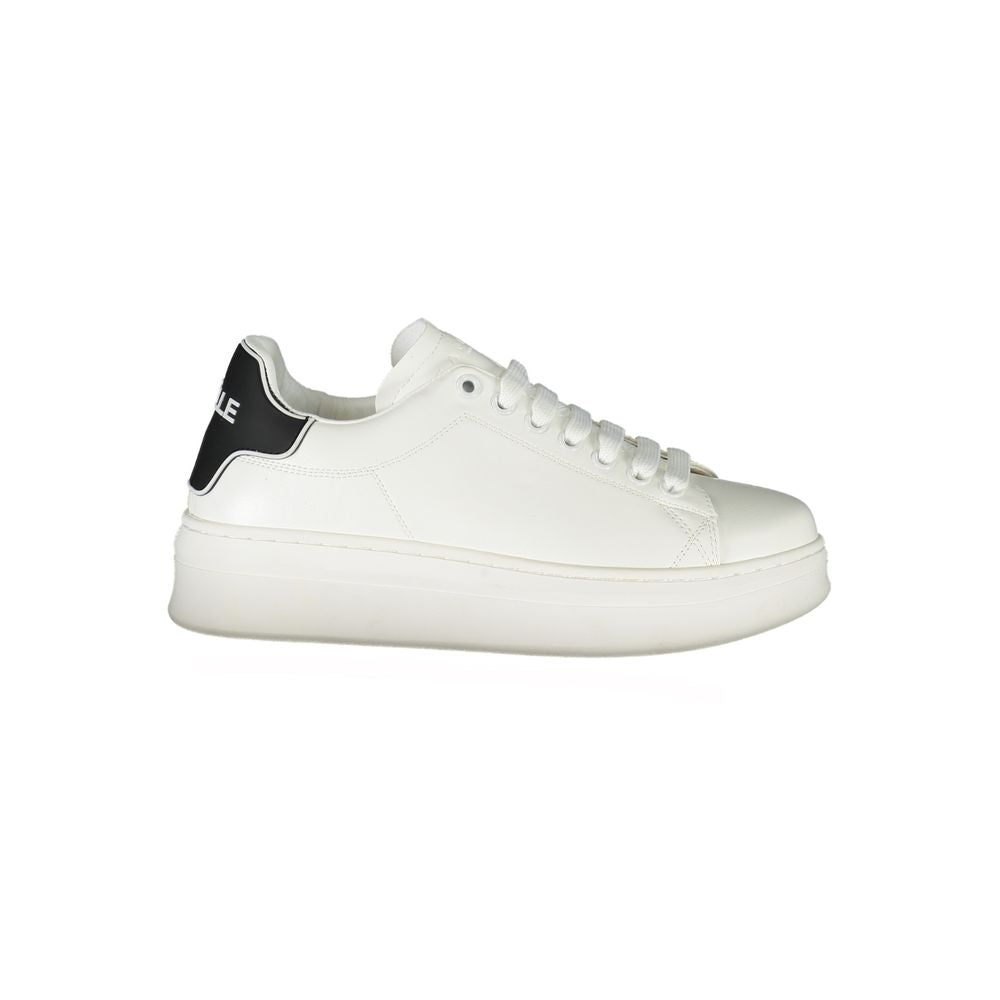 Gaelle Paris White Polyethylene Sneaker